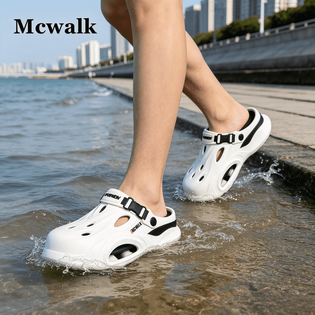 MCWALK รองเท้าผู้ชาย เทคโนโลยีซัพพอร์ตเท้า บรรเทาอาการเมื่อยล้า ลุยฝน แห้งไว ไซส์ใหญ่ 45 MC2520