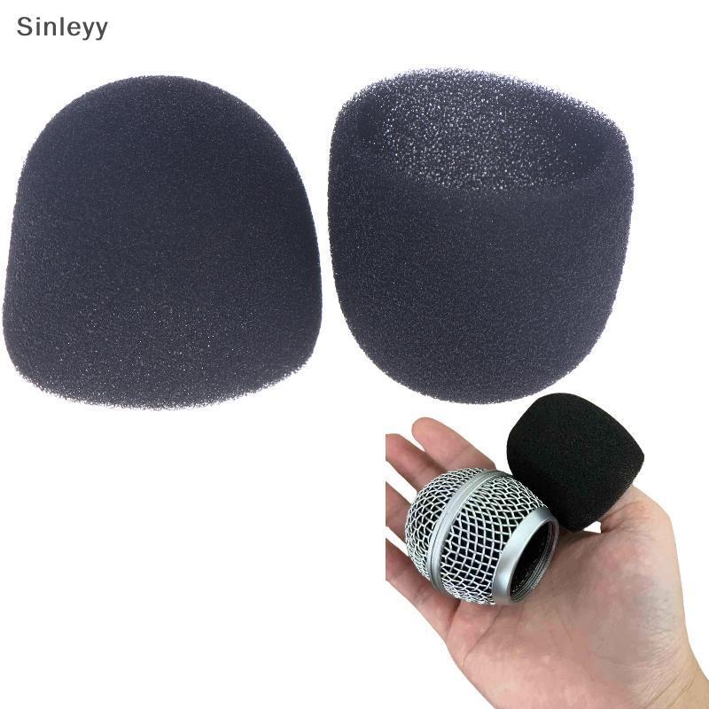 NLE 2/10Pcs สตูดิโอ WindScreen ฟองน้ําไมโครโฟนหมวกไมโครโฟนป้องกันด้านใน-โฟมสําหรับ Shure SM58 SLX24 PG58 BETA58A ไมโครโฟน N