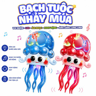 Bạch Tuộc Nhảy Múa Vui Nhộn LED Sáng Lung Linh, Xoay Nhảy Theo Nhạc, Thú Vị Cho Bé Yêu MINI BOO