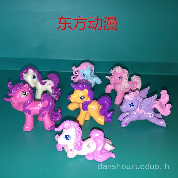 ขายร้อน 2025 Bulk Mini Pony รุ่น Q Pony Rainbow Pony ตุ๊กตายูนิคอร์นตกแต่ง 5U8G