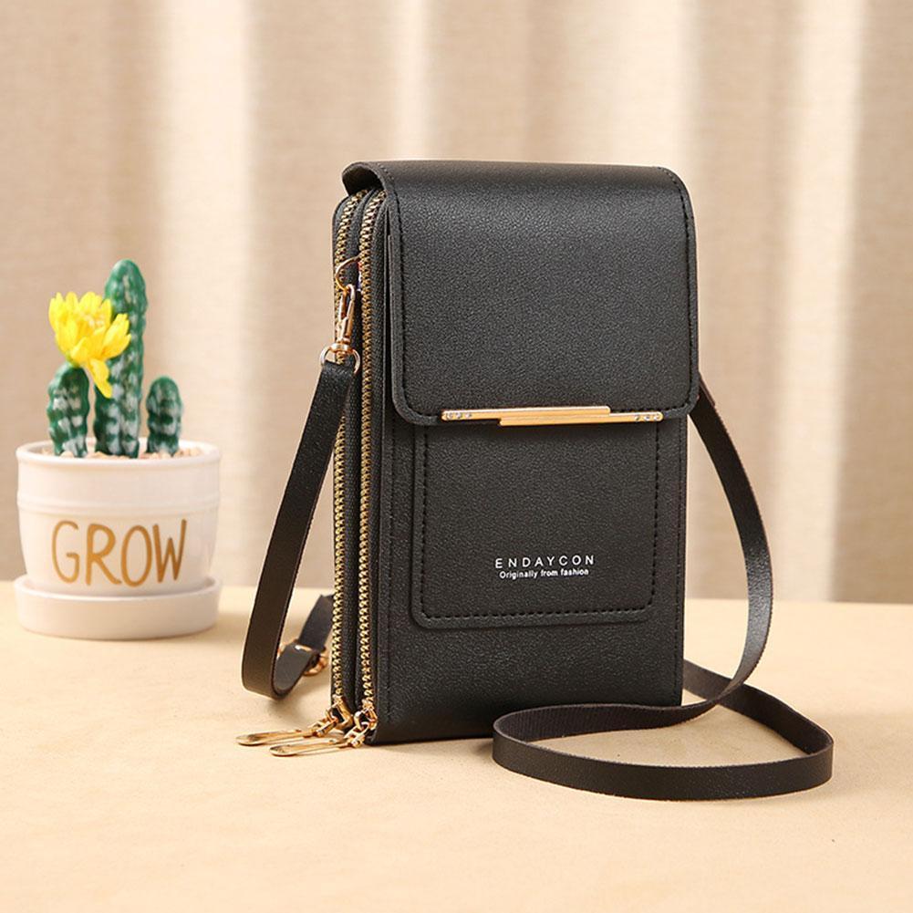 2026 อินเทรนด์ Minimalist Elegant Womens Touch Screen Resistance Coin & Crossbody Card Phone Q2o2