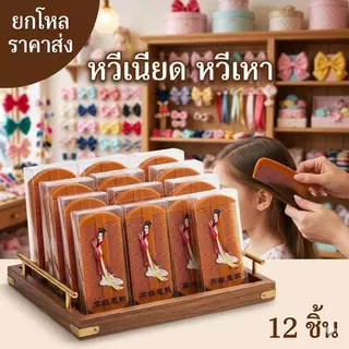 🌷ยกโหล 12ชิ้น🌷 หวีเสนียด หวีกำจัดเห่า พร้อมกล่อง