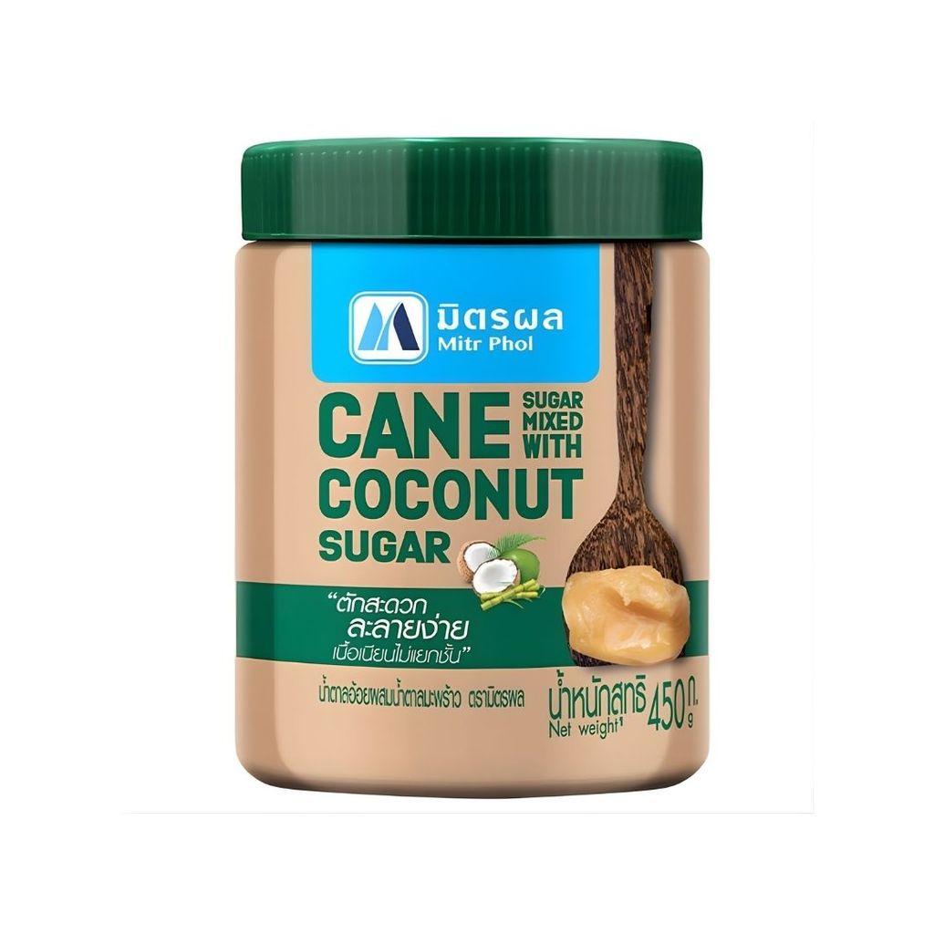 มิตรผล น้ำตาลอ้อยผสมน้ำตาลมะพร้าว Mitrphol Cane & Coconut Sugar 450g.