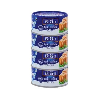 ซีเล็ค ทูน่าสเต็กในน้ำแร่ Sealect Tuna Steak Spring Water 185g. Pack4