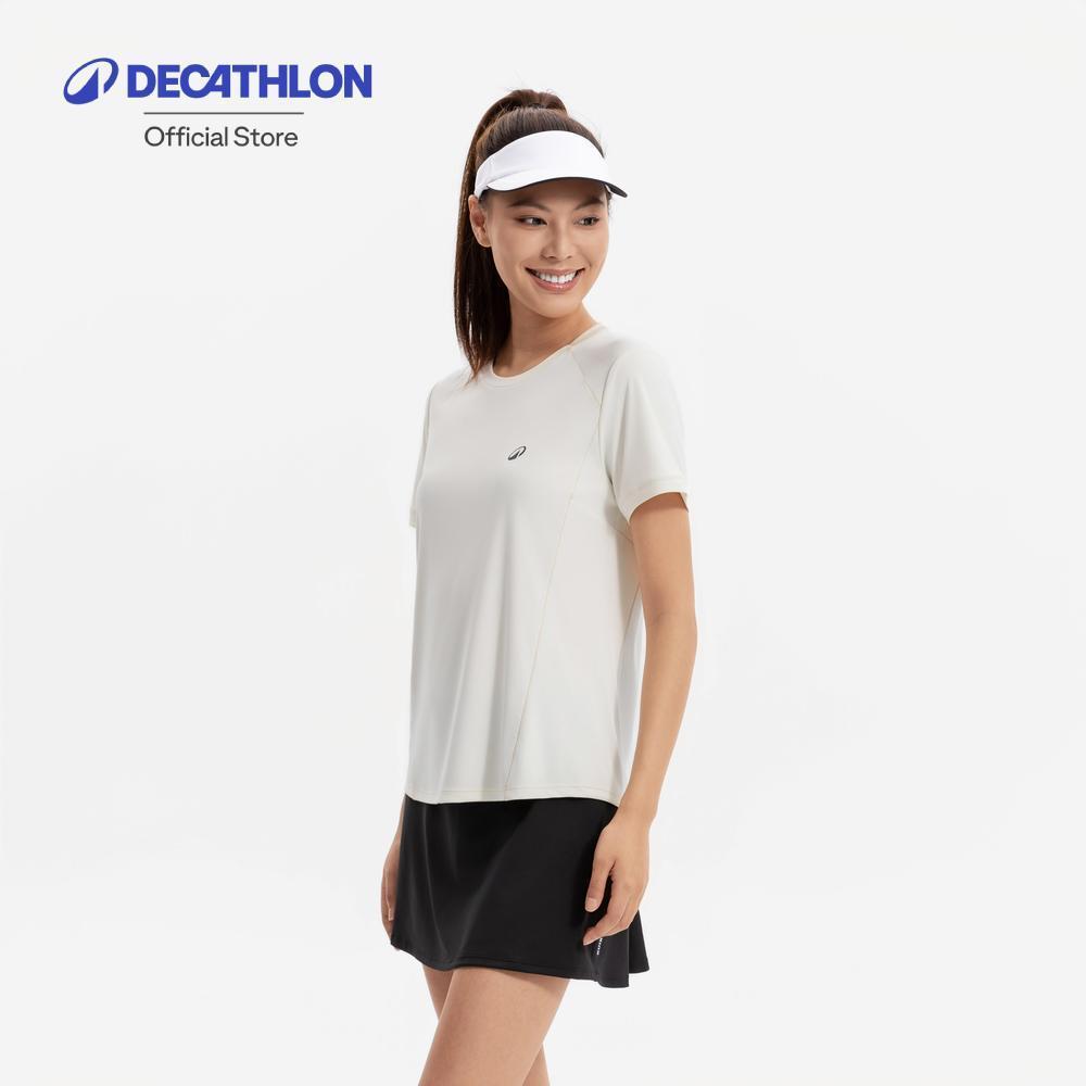 Decathlon Women'S Tennis Breathable Crew-Neck T-Shirt Dry เสื้อยืดเทนนิสคอกลมสำหรับผู้หญิง รุ่น Dry
