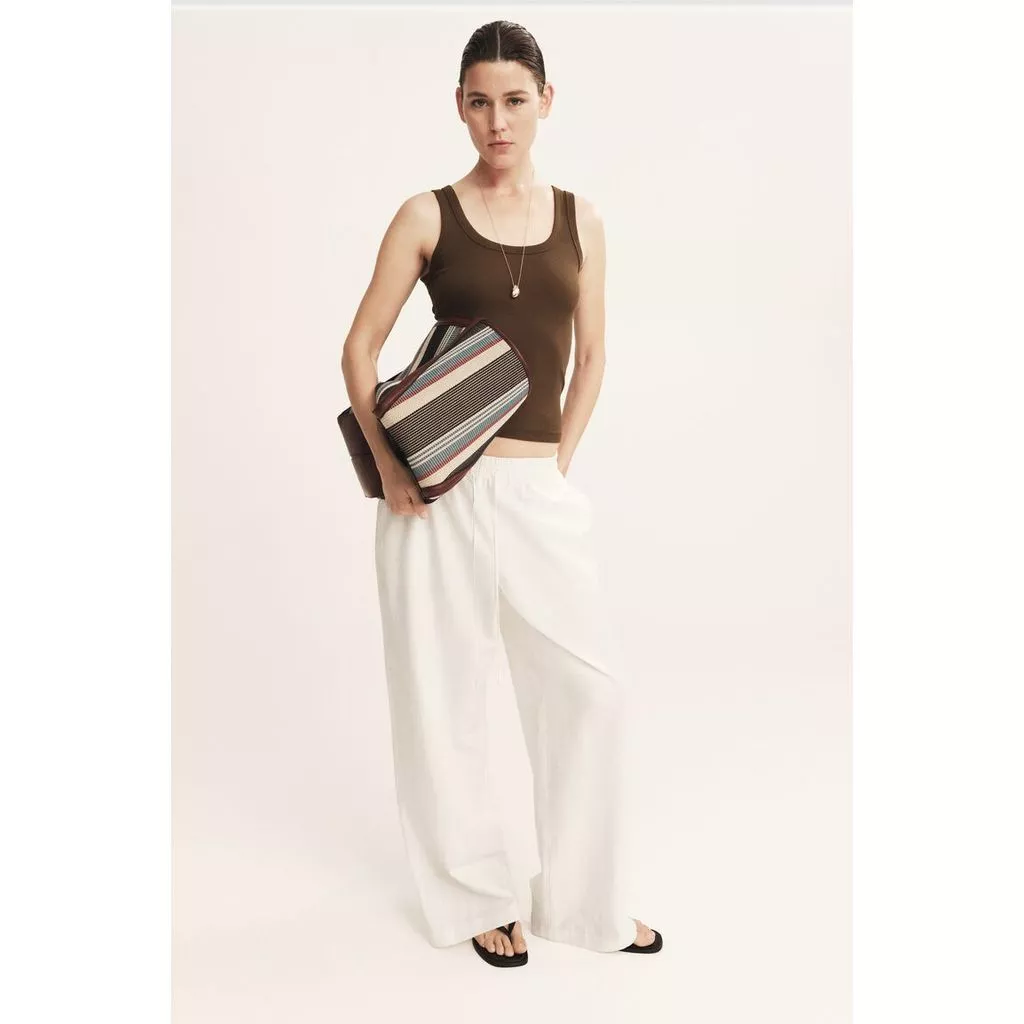 H&M(เอชแอนด์เอ็ม) กางเกงผ้าลินินผสม ผู้หญิง 1259065_1