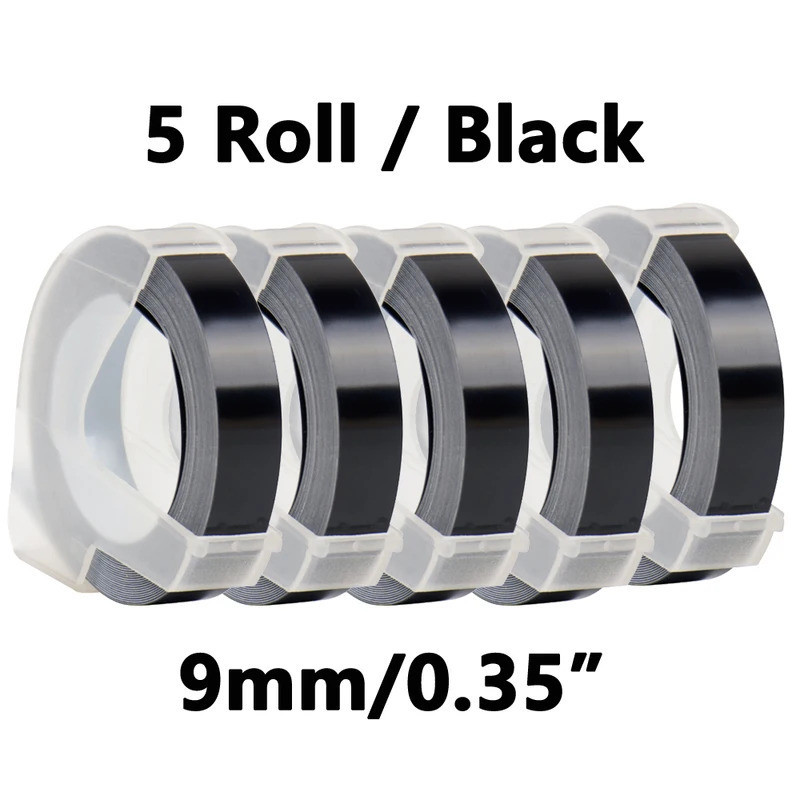 9mm Dymo 3D เทปลายนูนพลาสติกสําหรับลายนูน Label Maker PVC LABEL DYMO 1610 12965