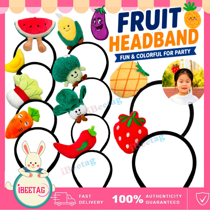 Fruit&Vegetable Plush Hairband ฮาโลวีนผลไม้คอสเพลย์อุปกรณ์เสริมสตรอเบอร์รี่/Pineapple/พริกโรงเรียนเวทีวันเด็กประสิทธิภาพ Props ตลกผลไม้แถบคาดศีรษะ