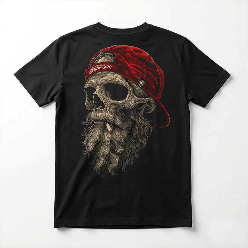 (ผ้าฝ้าย100%) Luvoro 2026 Cotton ย้อนยุค oversize T-shirt เนื้อผ้านุ่มระบายอากาศดี สีดำและสีขาว เสื้อยืดแขนสั้น C3018