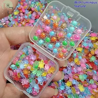 [H&S] 100 ชิ้นเรืองแสงในตุ๊กตาเต่าเรซินสีเข้ม/ของจิ๋วน่ารักสําหรับสวนนางฟ้าภูมิทัศน์ไมโคร,งานฝีมือตกแต่งตุ๊กตา {th}