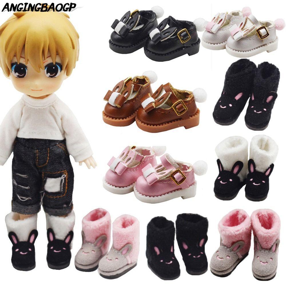 ANGINGBAOGP รองเท้าหนังสําหรับ obitsu11GSCbody9OB11 Handmade สําหรับ 1/11 OB11 ตุ๊กตารองเท้า