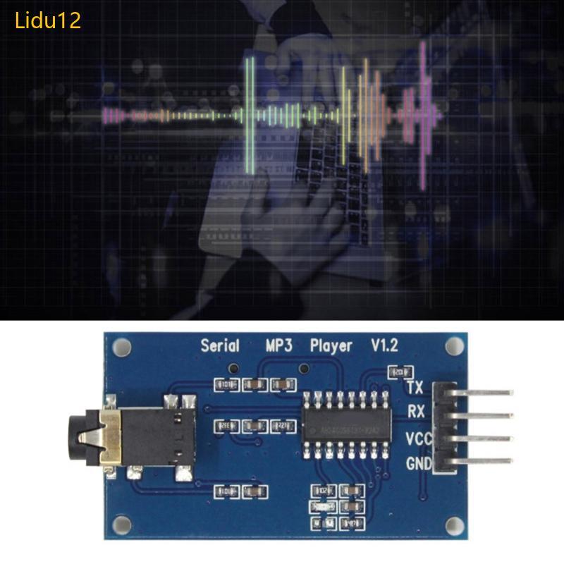 Lidu12 อุตสาหกรรม YX5300 MP3 เครื่องเล่นโมดูล UART TTL พอร์ตเสียงถอดรหัส