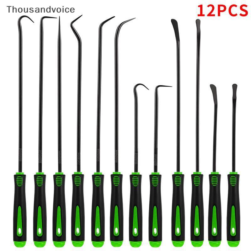 [พันโวซ] 4/12 ชิ้นรถซีลน้ํามันอัตโนมัติ/โอริงซีลปะเก็น Pi Mini Precision Hooks Professional Puller Remover Precision Pi และชุดตะขอ