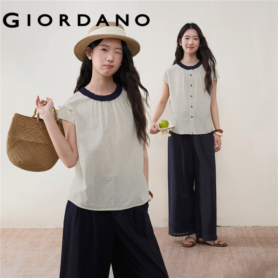 GIORDANO WOMEN Women Shirt - Non-Elastic 18346715