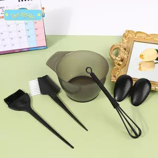 ชุดอุปกรณ์ 5 ชิ้น สำหรับดัดและย้อมผม Applicator ชามแปรงเครื่องมือทําสีผมทนทานและทําความสะอาดง่ายเครื่องมือย้อมผม