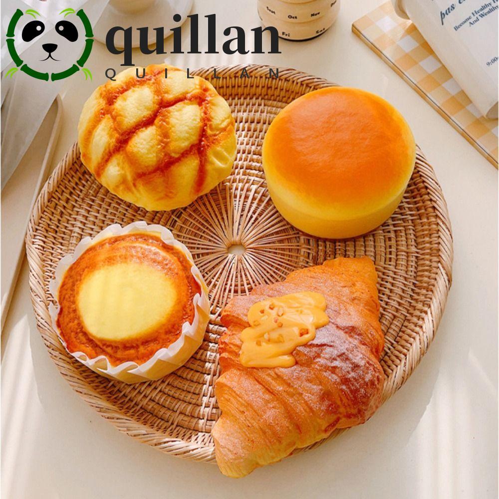 QUILLAN ขนมปังโดนัทบีบขนาดใหญ่ ของเล่นอาหารจําลอง เค้กพัฟฟื้นตัวช้า