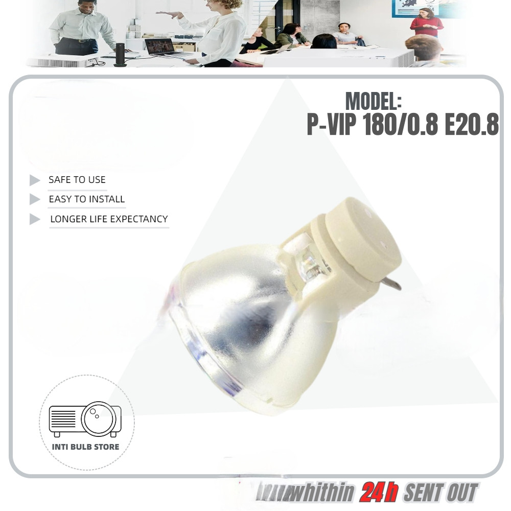 โปรเจคเตอร์หลอดไฟ P-VIP 180/0.8 E20.8 EC.JD700.001 สําหรับ Acer P1120 P1220 P1320W COSTAR C167 P-VIP