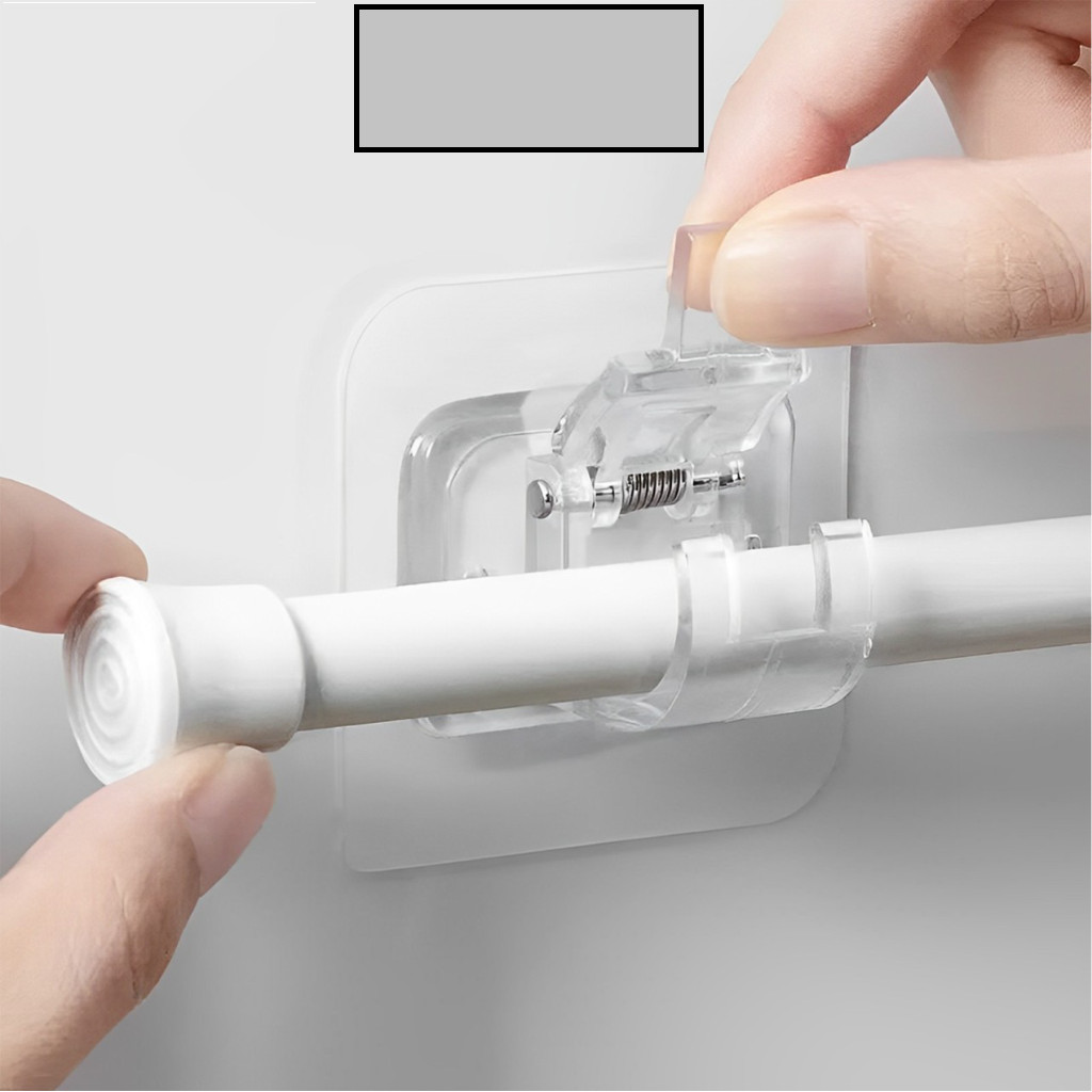 GW CLIP BRACKET HANKER SOCKET / CURTAIN POLE HOOK STICK พร้อมฝาครอบมัลติฟังก์ชั่น