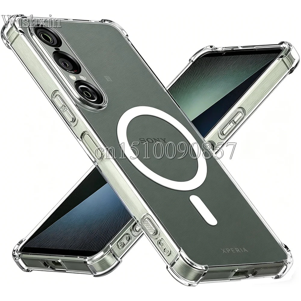 เสริมมุม Soft TPU แม่เหล็กชาร์จไร้สายกันกระแทกสําหรับ