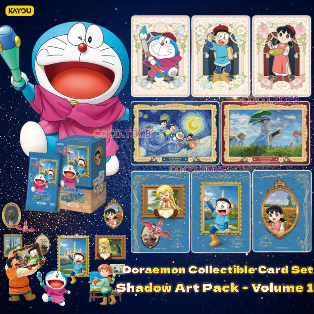 【ส่งด่วนกทม.】KAYOU Genuine Doraemon: Nobita's Picture Adventure - Shadow Art Pack Vol. 1 Collectible Cards, Factory-Sealed Packaging