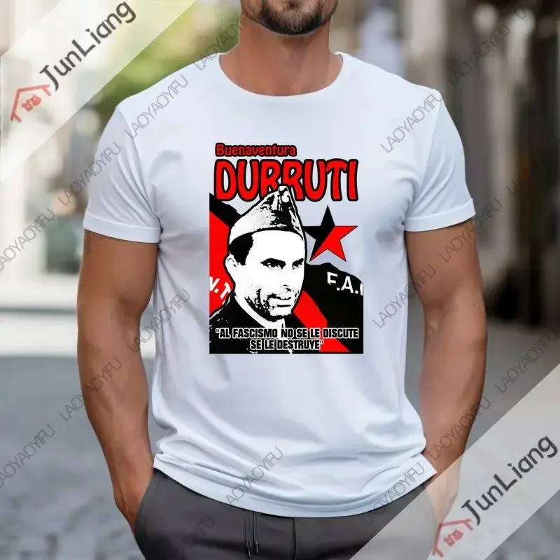 เสื้อยืดผู้ชาย CNT/FAI ลายหมวกและทักซิโด้ เสื้อยืดยูนิเซ็กส์ ดีไซน์ตลกขบขัน ทรงโอเวอร์ไซส์ แขนสั้น ค