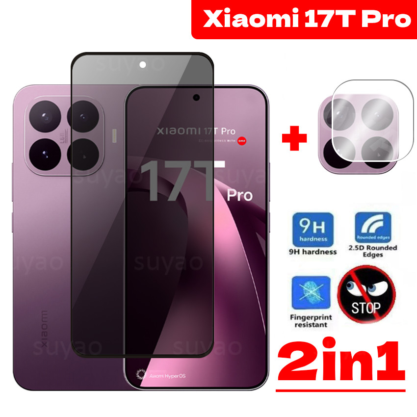 สําหรับ Xiaomi 17TPro 17T Pro Mi 17T 2026 Anti-Spy Full Privacy Tempered Peek Glass Xiaomi17TPro Xiaomi17T Pro ป้องกันหน้าจอเต็มกล้องเลนส์ฟิล์ม Class Scratch 9H ฝาครอบ