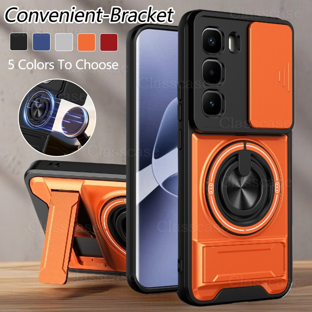 ปลอกสําหรับ Infinix Hot 60 6 0 i Pro Plus 60i 60Pro 60Pro + Hot60 Pro Hot60Pro เคสโทรศัพท์หมุนได้แหว