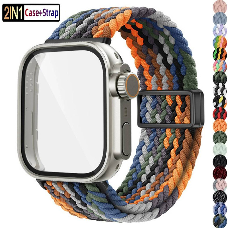 เปลี่ยนเคสอัลตร้า + สายรัดไนลอนแม่เหล็กสําหรับ Huawei Watch Fit 5 Pro/Fit 5/Fit 4 Pro/4/3 หน้าจอ เปลือกป้องกัน สายนาฬิกา