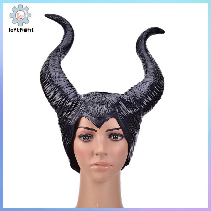 LEFT หมวกฮาโลวีน Horns คอสเพลย์ Maleficent Evil Queen Headpiece Headwear เครื่องแต่งกาย GHT