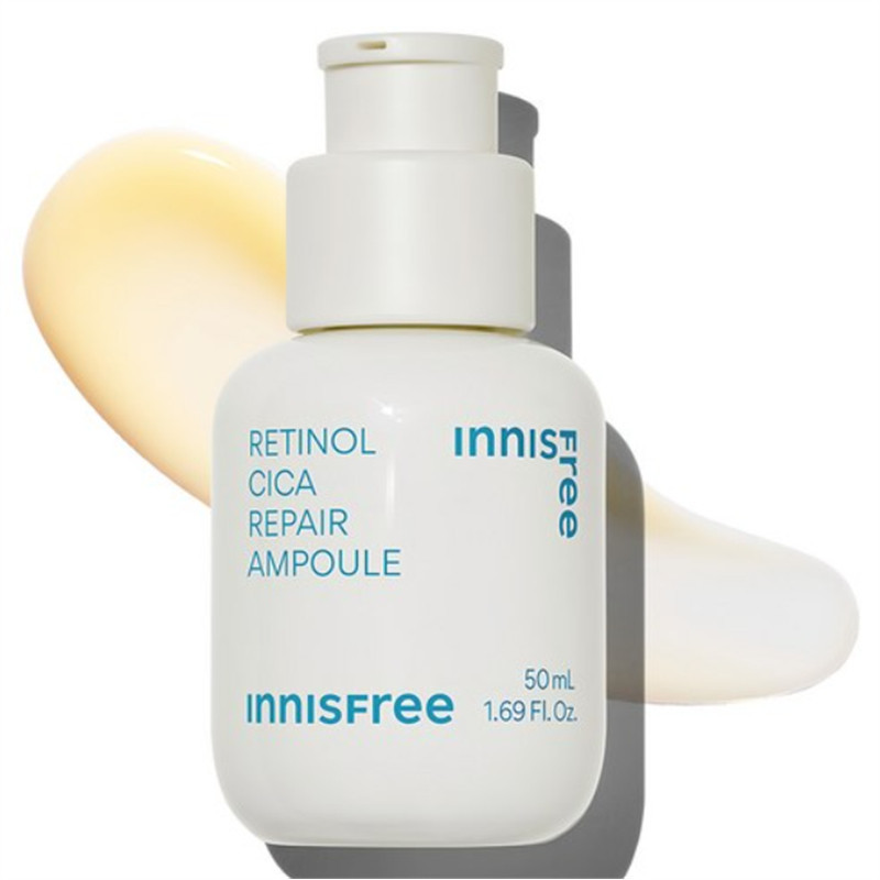 INNISFREE Retinol Cica Repair Ampoule 50ml อันดับ1เซรั่มเรตินอลลดสิว Niacinamide เนื้อบางเบาซึมไว ปลอบผิว หน้าเนียน ใช้ป