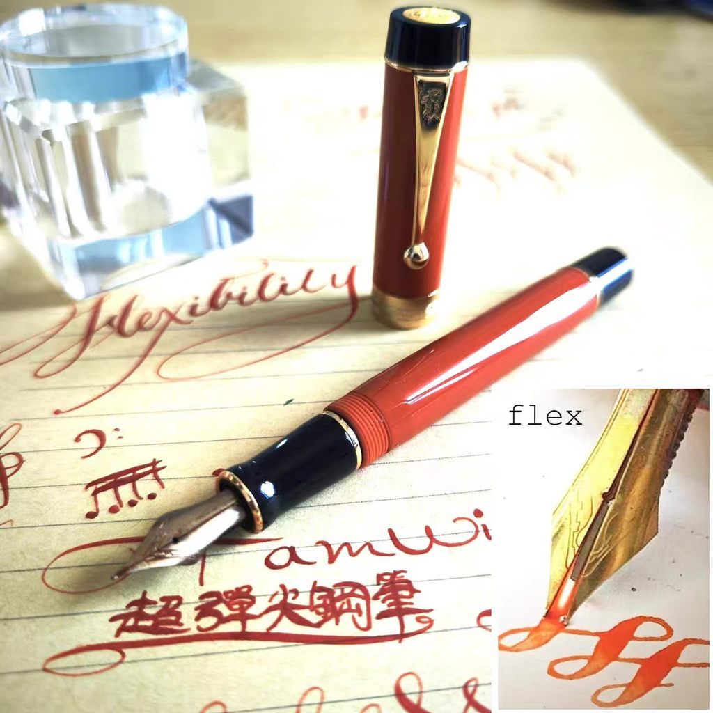 Tamwingh Super Elastic Pen Jinhao Century 100 Modified Super Elastic Fountain Pen Sketch ปากกาประดิษฐ์ตัวอักษรภาษาอังกฤษ