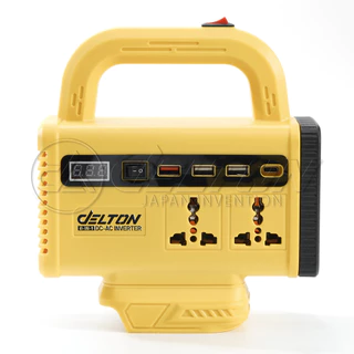 DELTON เครื่องแปลงไฟไร้สาย DC18V ถึง AC220V 150W รุ่น DC-AC150W PRO ใช้งานกับ แบตเตอรี่ DELTON UltraFlex และ TURBO FORCE