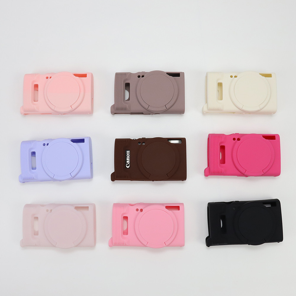 ฝาครอบกระเป๋าเคสกล้องซิลิโคนอ่อนนุ่มสําหรับกล้อง Canon IXY 650