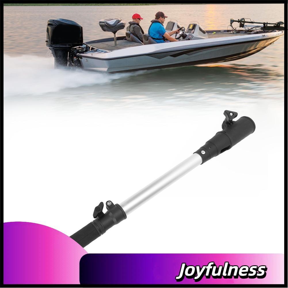 Joyfulness Oreilet Tiller ส่วนต่อขยายด้ามจับอลูมิเนียม 17-25 นิ้วมอเตอร์ติดท้ายเรือแบบยืดไสลด์พร้อมลูกบิดนิรภัยและสลักล็อคสำหรับมอเตอร์ส่วนใหญ่เรือเรือคายัคด้ามจับตามหลักสรีรศาสตร์