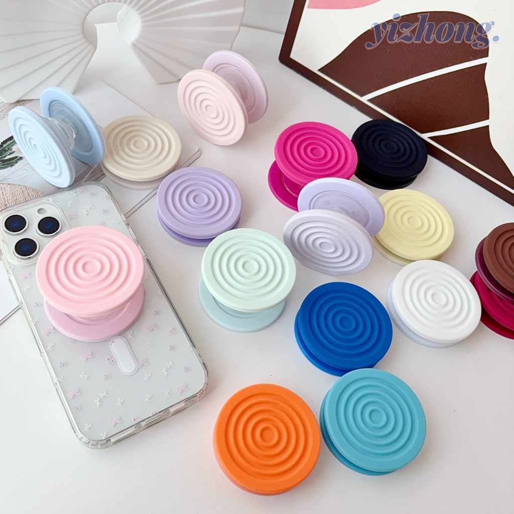 ที่วางโทรศัพท์ Kickstand สีลูกกวาดดีไซน์ระลอกคลื่นที่ไม่ซ้ํากันทรงกลมขาตั้งแม่เหล็กดึงดูดสําหรับโทรศัพท์มือถือ Magsafe กรณีแท็บเล็ตโทรศัพท์มือถือพับ Anti-drop PC Bracket 15 สี
