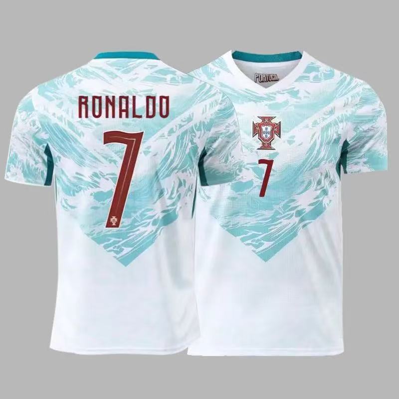 2026 World Cup Portugal National Team Home and Away Jersey C Luo No. เสื้อฟุตบอลแขนสั้นรุ่นพัดลม 7 รุ่น