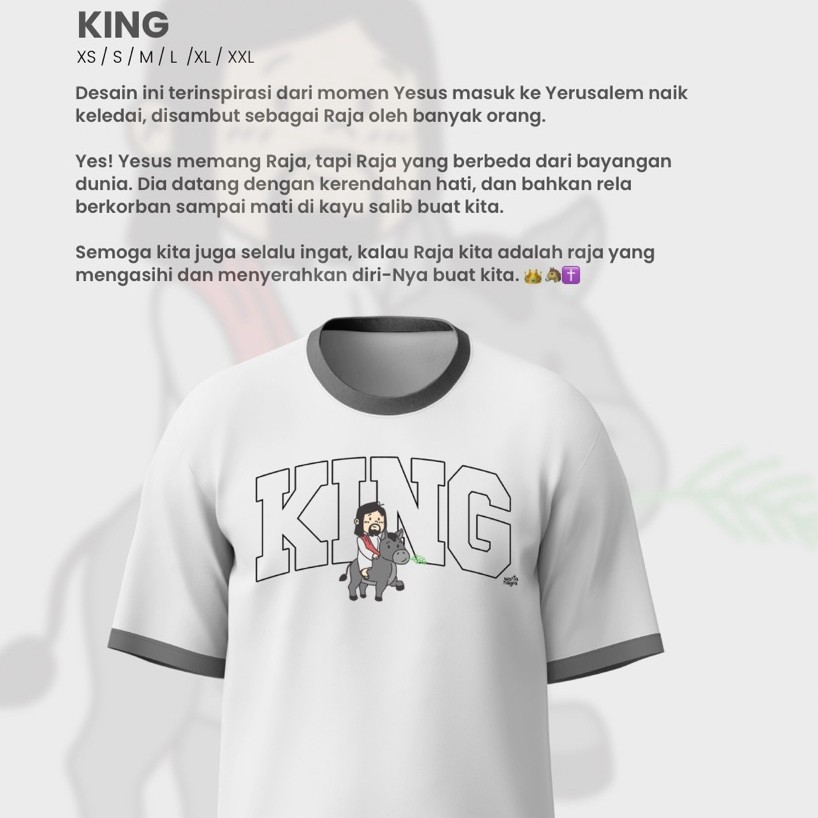 เสื้อยืด Unisex Spiritual "KING" - KING All ของเรา | Wartahagia - Cotton 24s (UNITY SIZE)