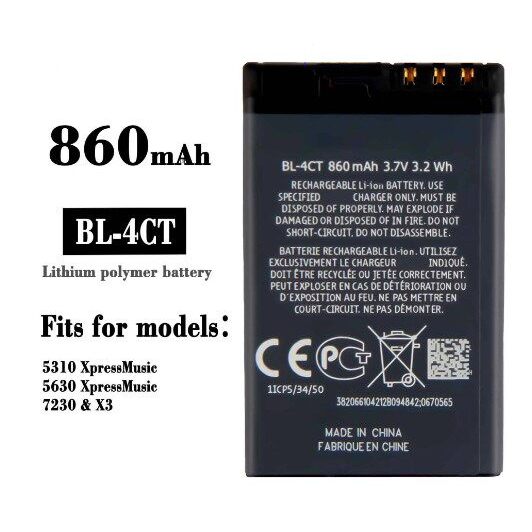 [คลังสินค้าพร้อม] เหมาะสําหรับแบตเตอรี่ Nokia/Nokia 5310 5630 7310C 7230 6700s x3 BL-4CT