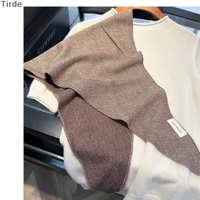 Tirde ใหม่ขนสัตว์ถักผ้าพันคอมัลติฟังก์ชั่ Warm ฤดูหนาวสามเหลี่ยมคอ Headscarf สําหรับผู้หญิง CCD