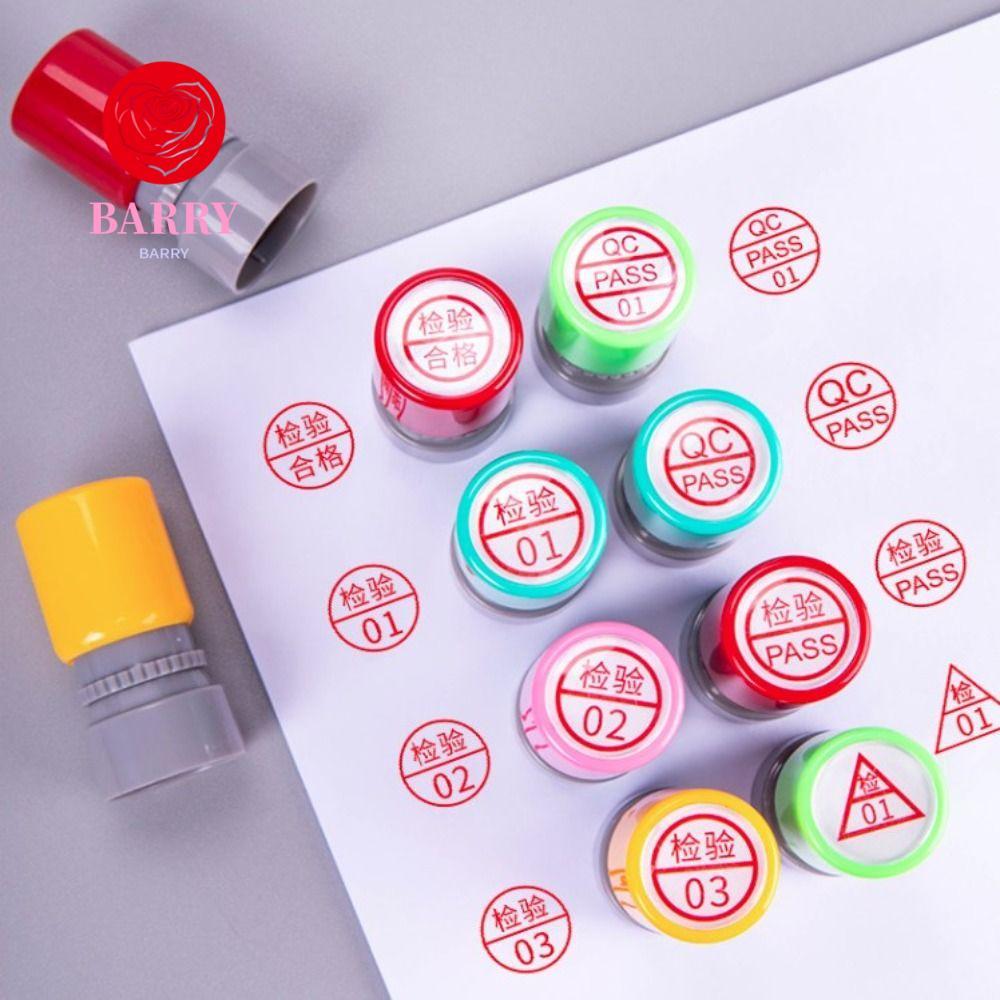 BARRY QA QC Inspect Stamp, Self-Inking Time-s Quality PASS Stamp, Pocket IQC OQC สลักคุณภาพ Inspecto