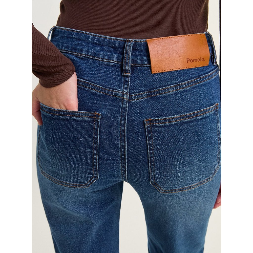 [Pomelo] กางเกงยีนส์ขาบานเอวสูง / High Rise Flare Jeans — صورة 4