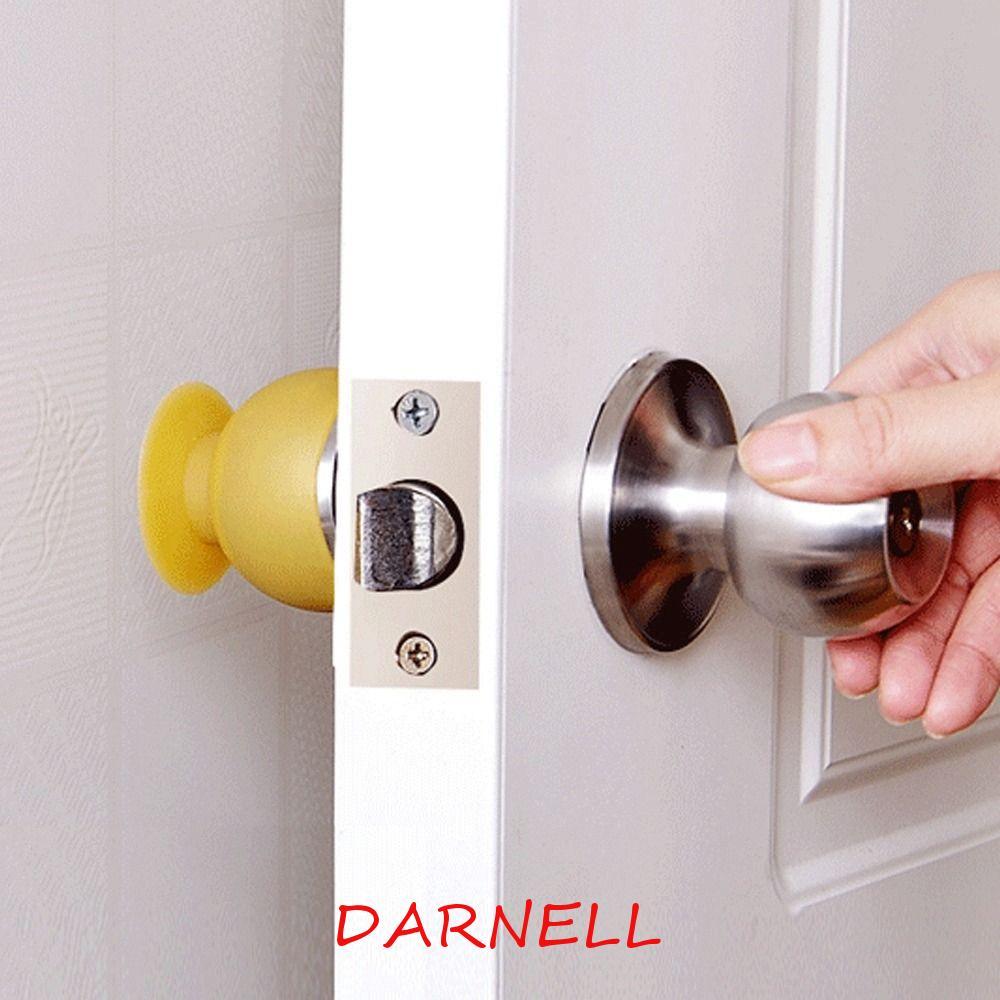 ดาร์เนล ฝาครอบลูกบิดประตูป้องกันการชนกันรอบอุปกรณ์ความปลอดภัยของทารกประเภทถ้วยปิดเสียงแผ่นกันกระแทกกันฝุ่น