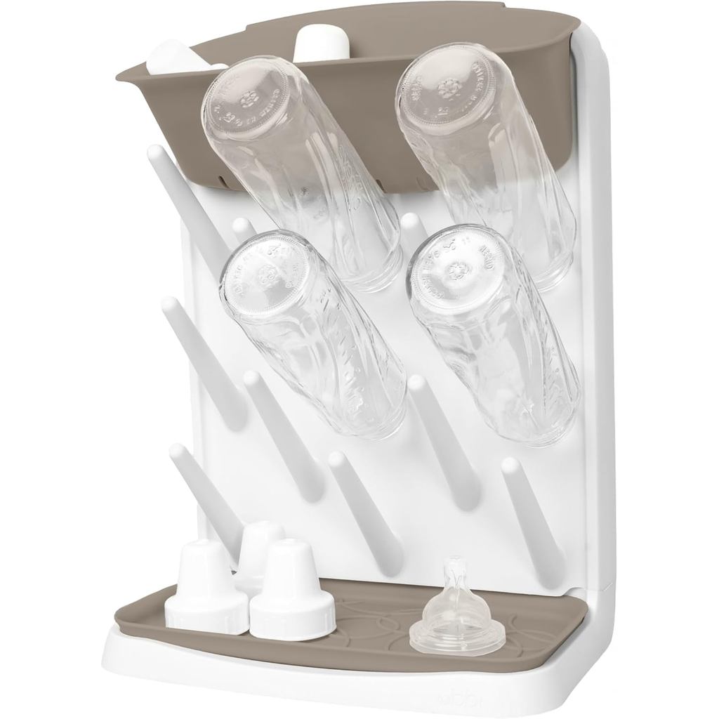 UbbiVerticalBabyBottleDryingRack,SpaceSavingcotopDryingRackBabyAccessory,Taupe