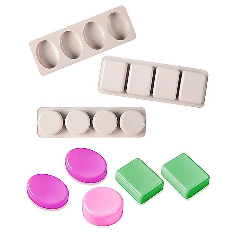 SKTH 4 Cavity 3 รูปร่างสบู่แม่พิมพ์ซิลิโคนสําหรับทําสบู่ 3D Diy Handmade Mould ใหม่ SKK