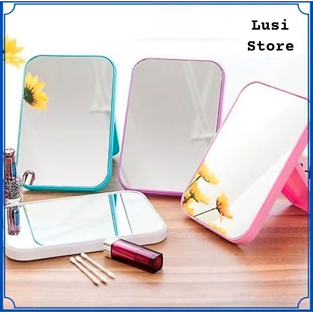 FOLDING MIRROR แบบพกพา / STANDING BEAUTY SITTING MIRROR สําหรับ MAKEUP / FOLDABLE TABLE MIRROR