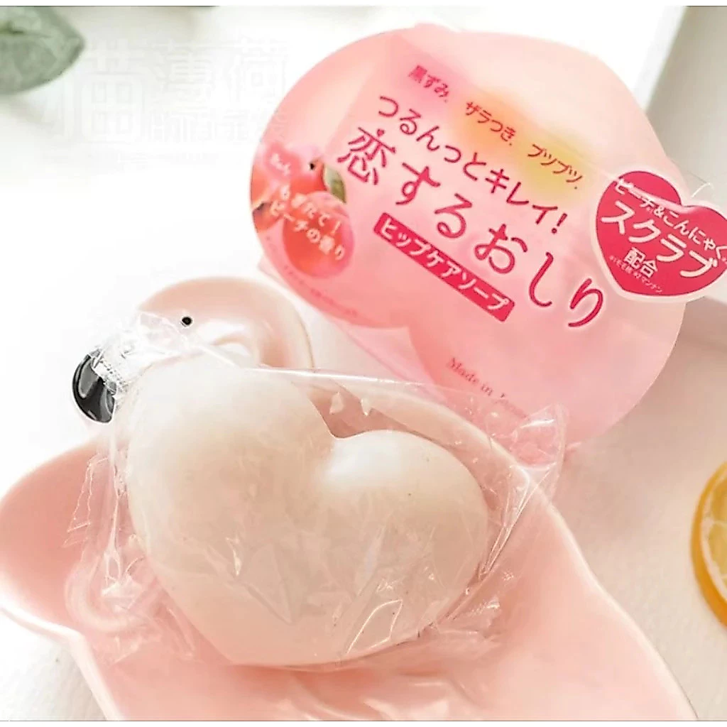 🇯🇵💯สบู่ต้นตำรับของญี่ปุ่น Pelican Beauty Butt Soap Peach PP Soap Moisturizing Whitening and Chicken Skin Soap 80g