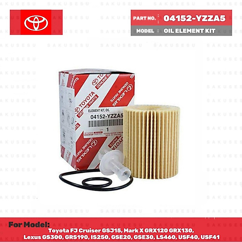 04152-YZZA2 04152-YZZA5 ชุดกรองน้ํามันโตโยต้าสําหรับ Toyota FJ Cruiser, Mark X GRX, Lexus GS300, IS2