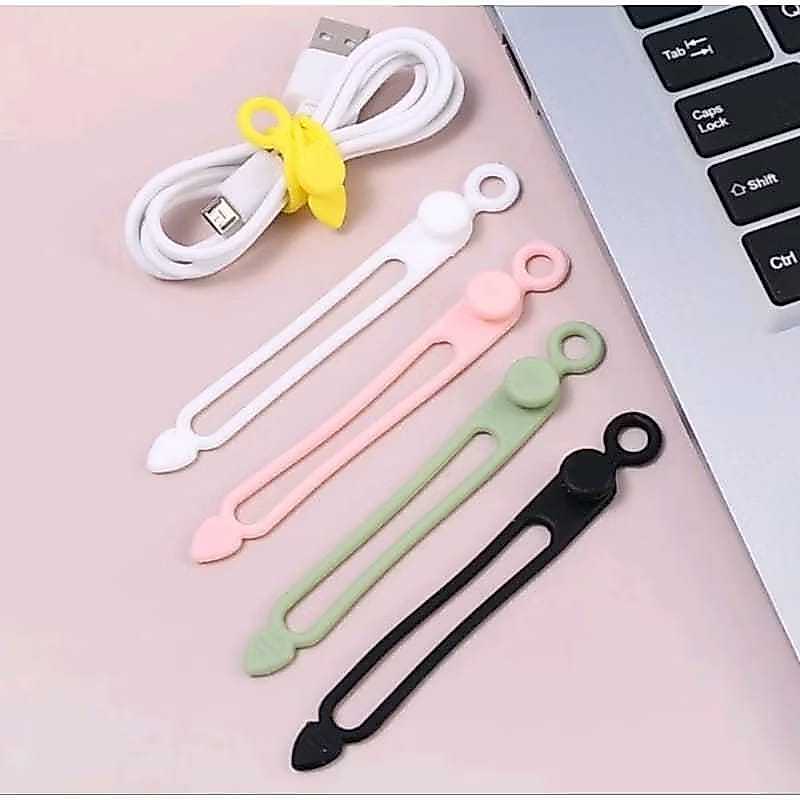 10PCS Cable Organizer Management Cable Protection Wrap Cable Management ยืดหยุ่น Bundled Wire Wrap