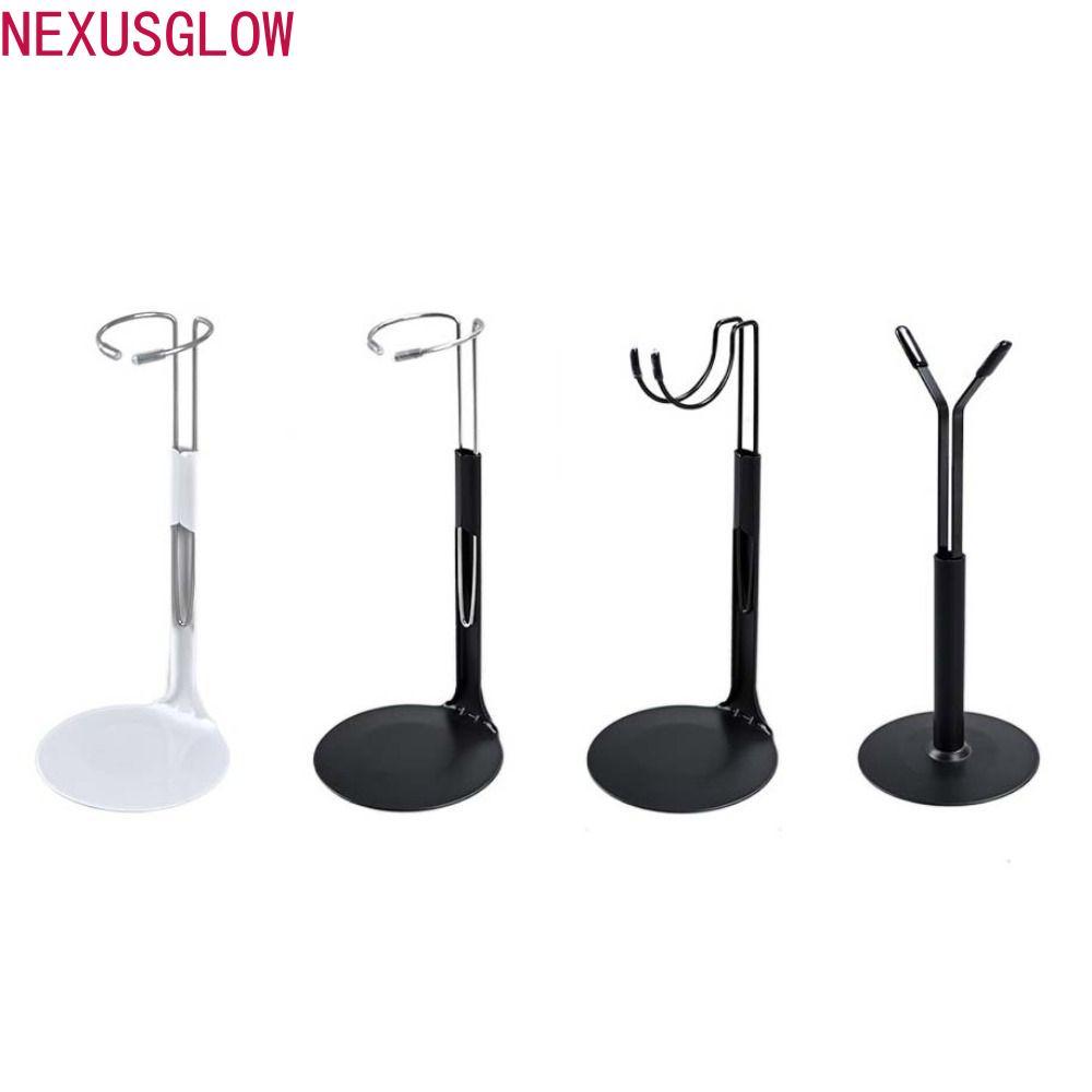NEXUSGLOW ขาตั้งตุ๊กตา, ที่วางโลหะ U-Shape Doll Bracket Support, Collection Figure Organizer ปรับสีดําสีขาวรูปรุ่นขาตั้ง Action Figure