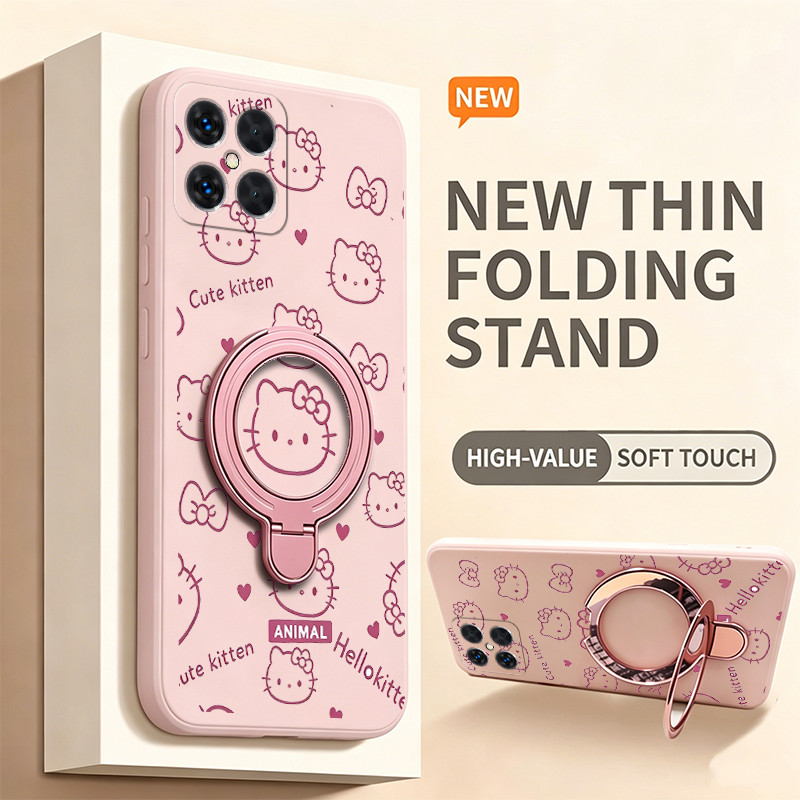 สําหรับ honor X8B X8A x8c x8d x6d x6c 4g X6B X6A X6S X6 X8 5G โทรศัพท์กรณี Softcase กันกระแทกออกแบบใหม่ความงามที่มีน่ารักสีชมพู YTFU1ZJ